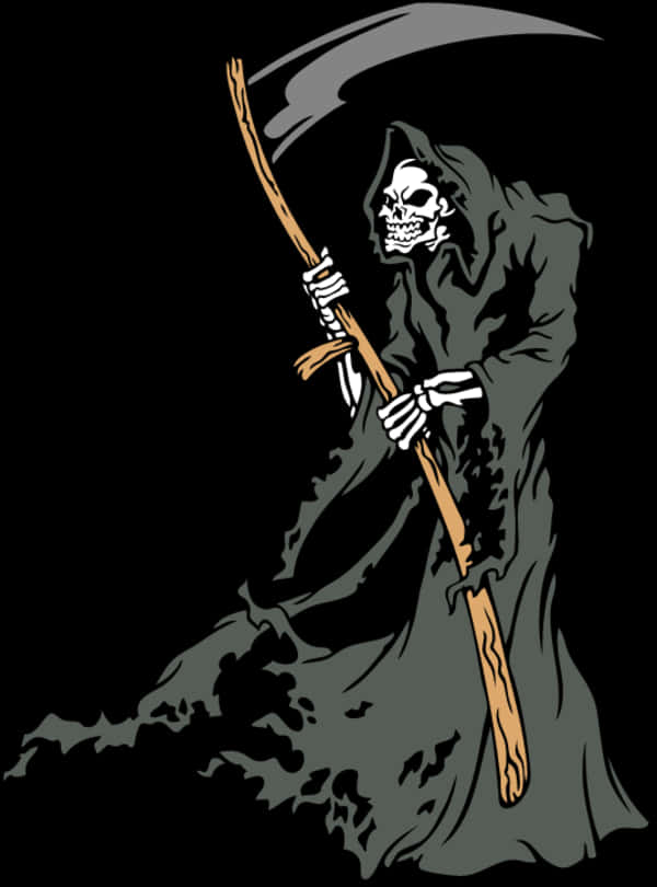 Grim Reaper Graphic Art PNG Image