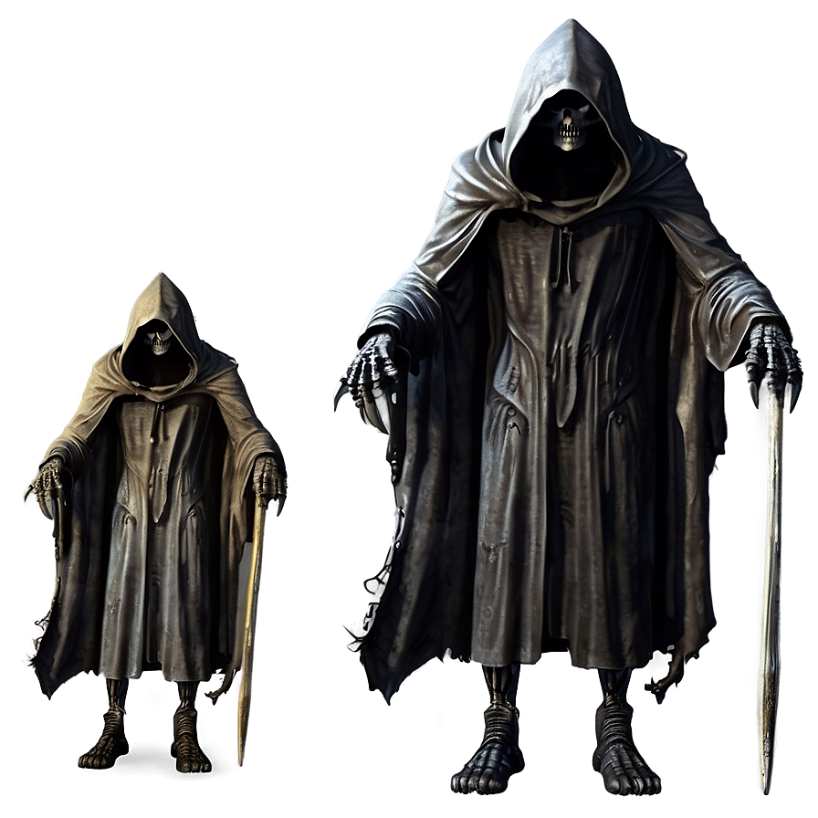 Grim Reaper In Cloak Png Tcb52 PNG Image