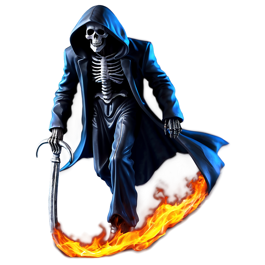 Grim Reaper In Flames Png Ejk43 PNG Image