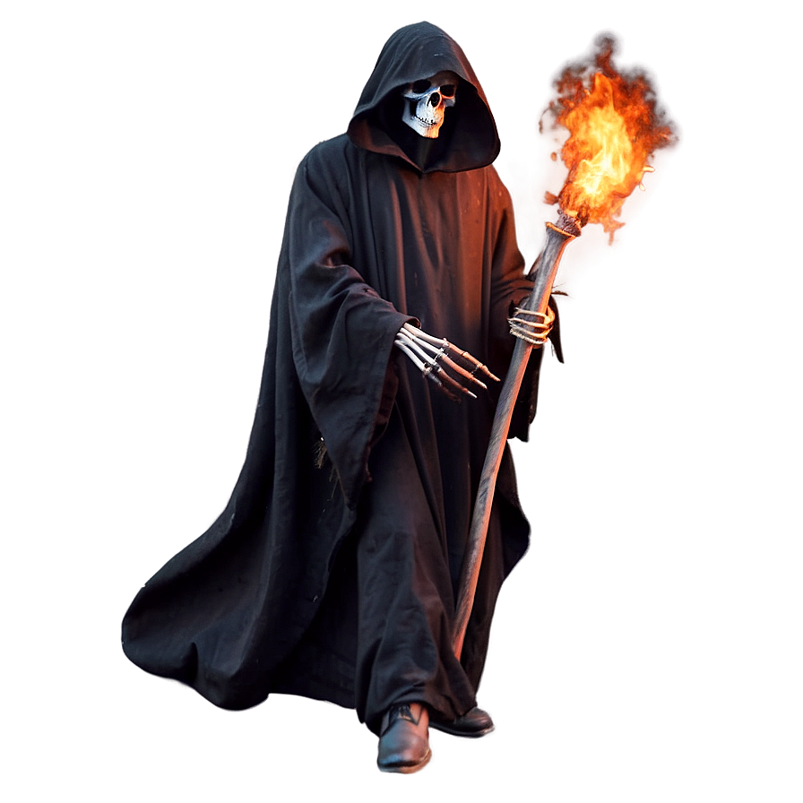 Grim Reaper In Flames Png Flg7 PNG Image