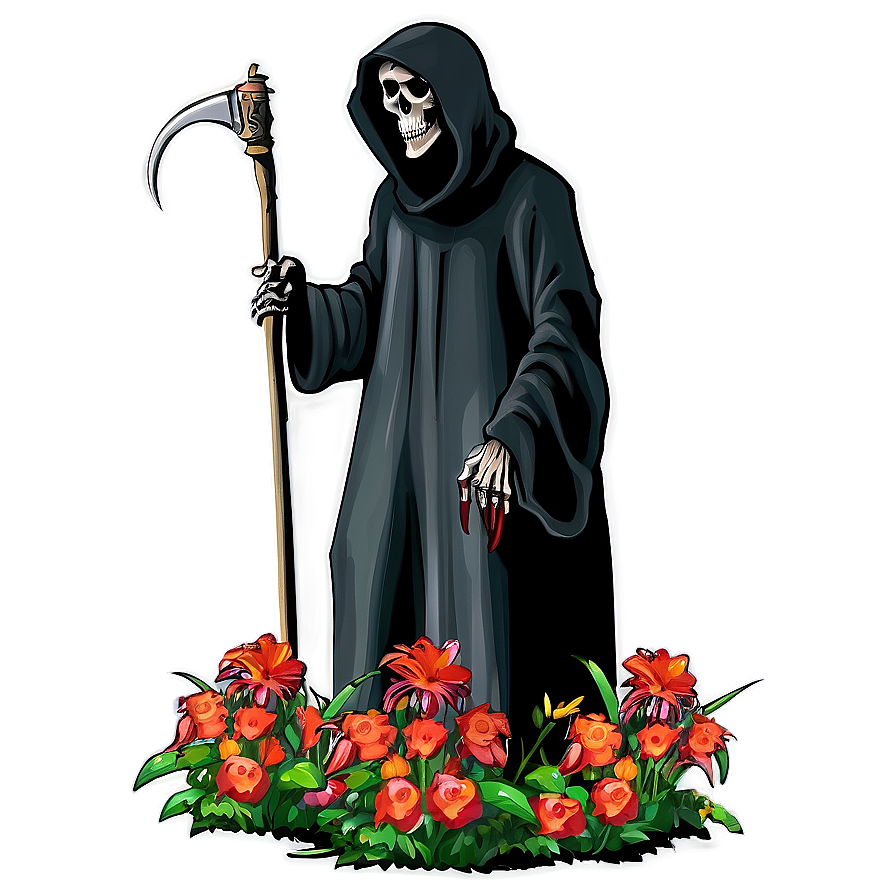 Grim Reaper In Garden Png Rtv27 PNG Image