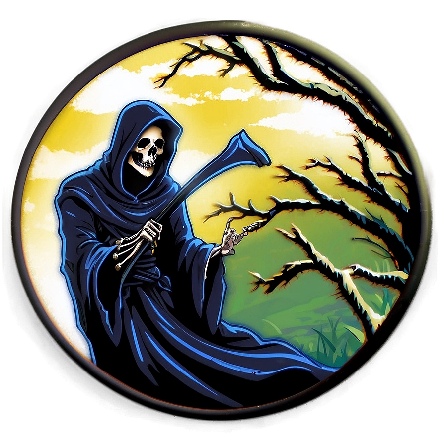 Grim Reaper In Moonlight Png Kdg PNG Image