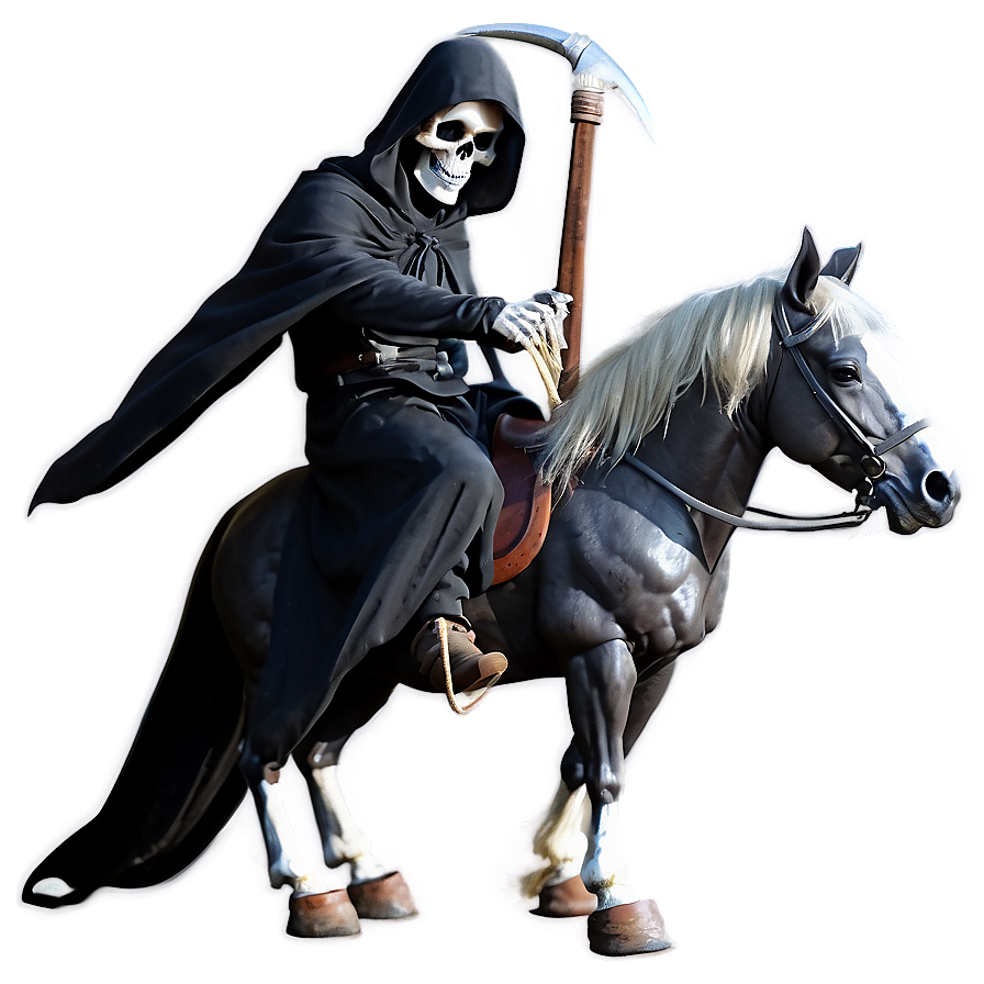 Grim Reaper On Horseback Png 05062024 PNG Image