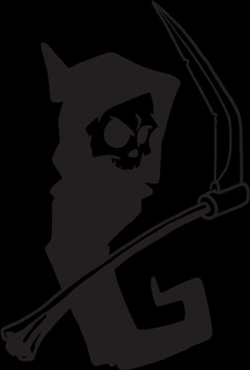 Grim Reaper Silhouette PNG Image