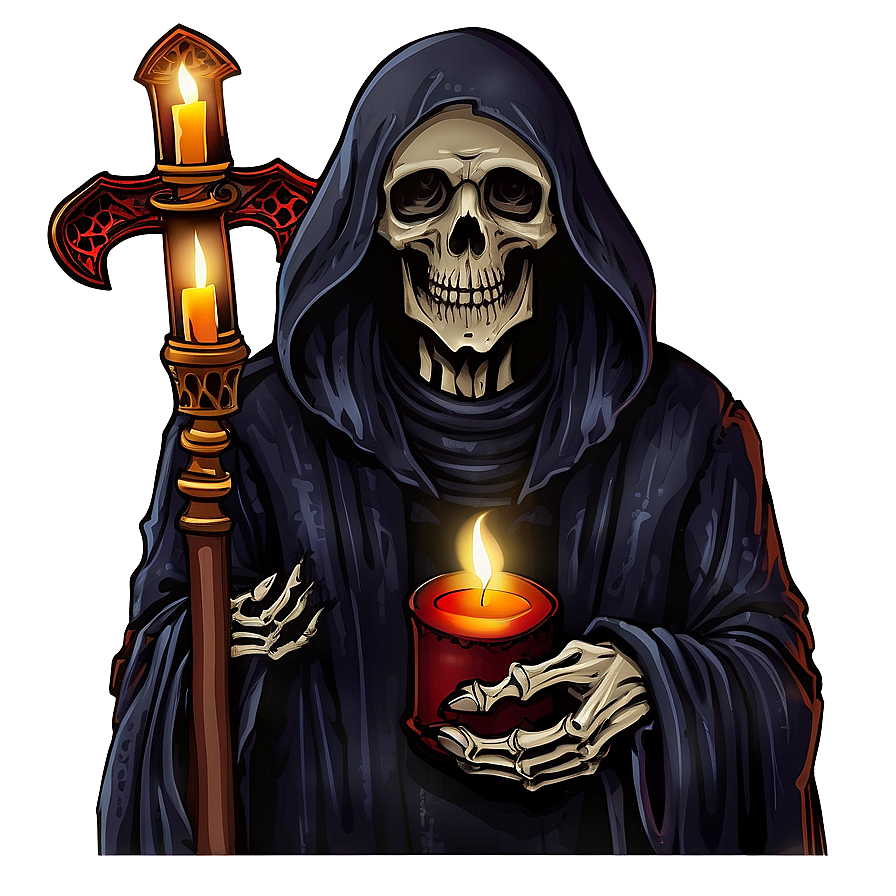 Grim Reaper With Candle Png 05062024 PNG Image