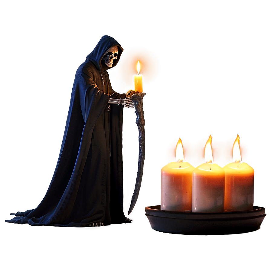 Grim Reaper With Candle Png 05062024 PNG Image