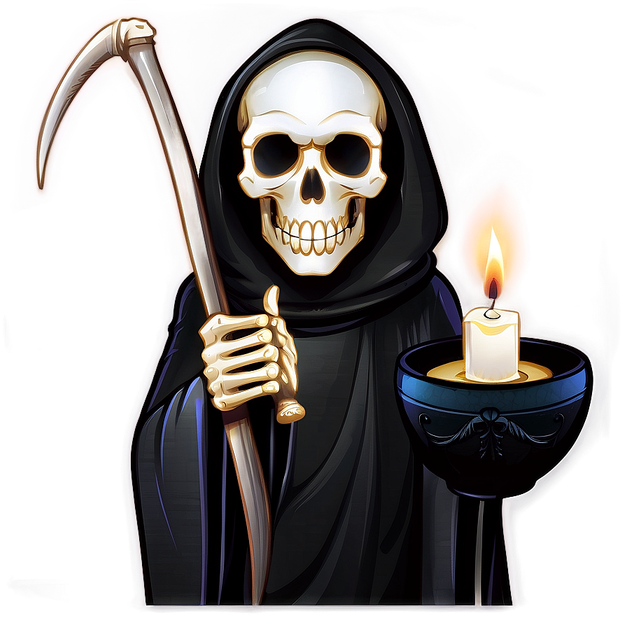 Grim Reaper With Candle Png Vil PNG Image