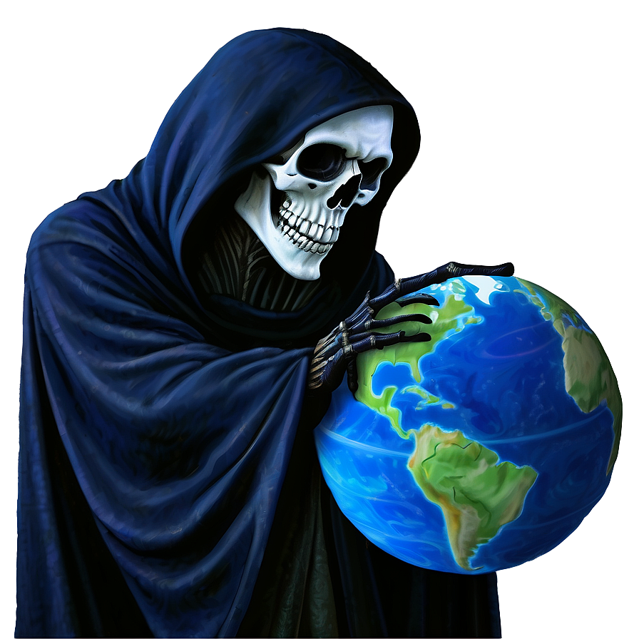 Grim Reaper With Globe Png 30 PNG Image