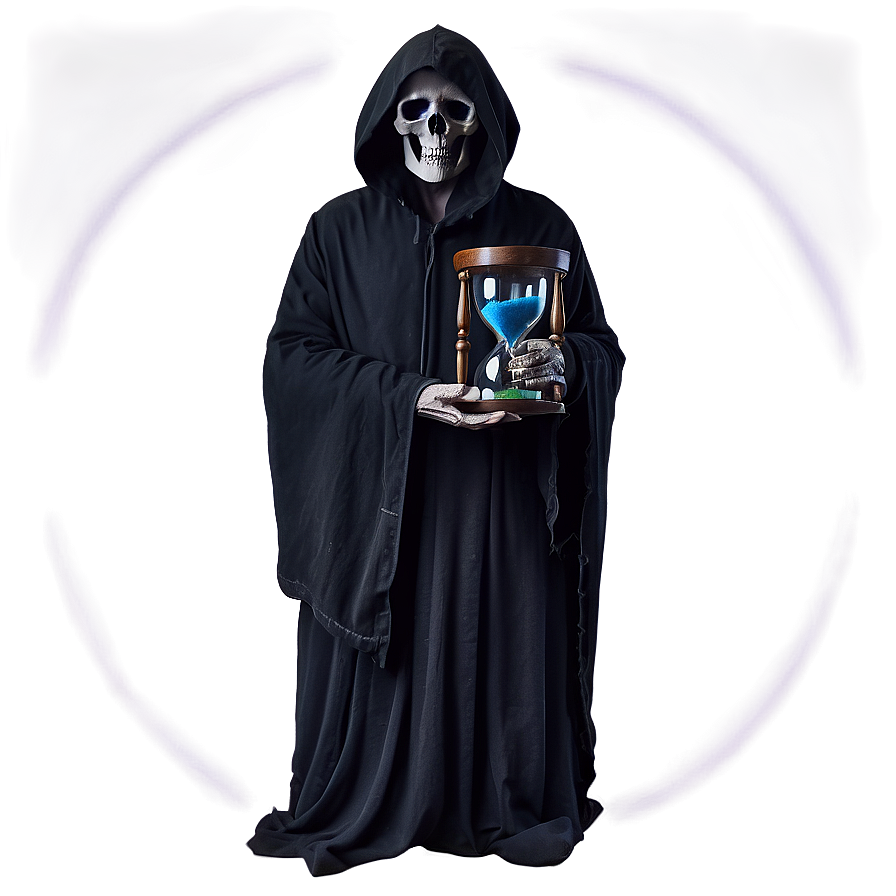 Grim Reaper With Hourglass Png Jqs2 PNG Image