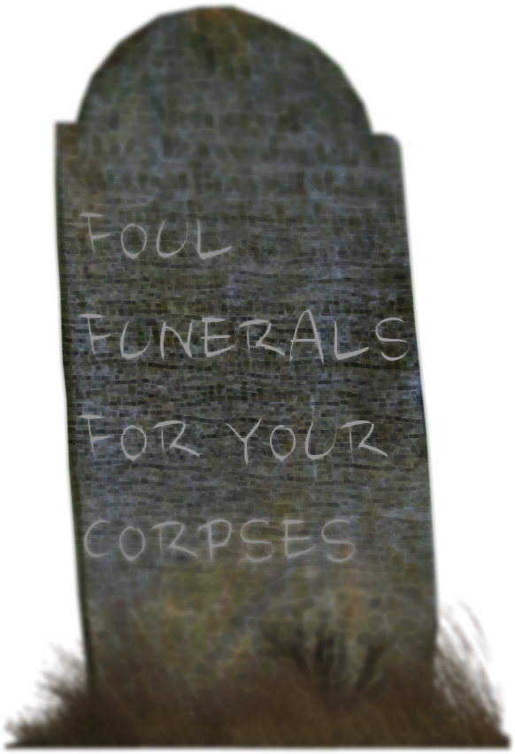 Grim Tombstone Message PNG Image