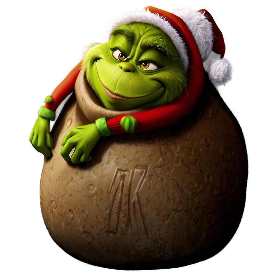 Grinch Christmas Sack Png 06132024 PNG Image