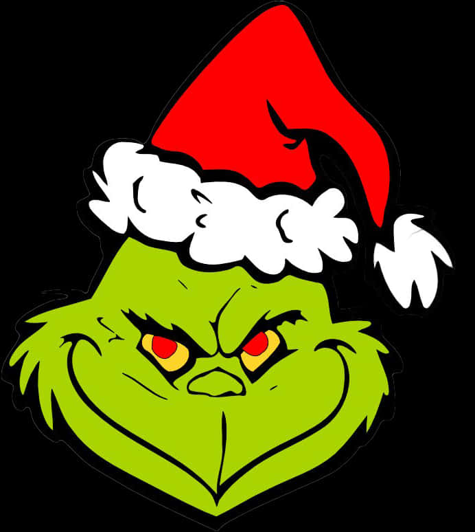 Grinch Christmas Scowl PNG Image