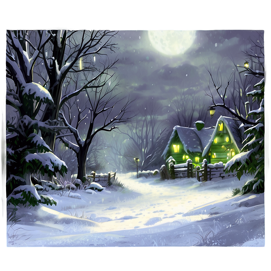 Grinch Christmas Snow Scene Png 06132024 PNG Image