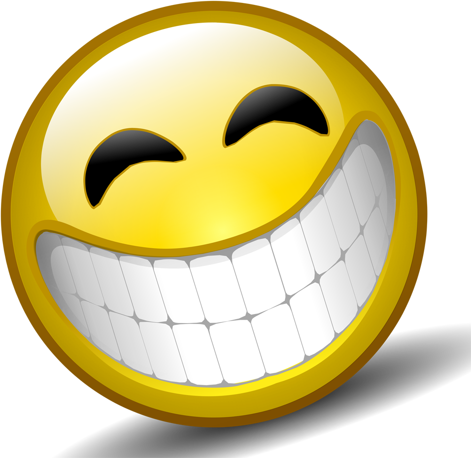 Grinning Yellow Smiley Emoji PNG Image