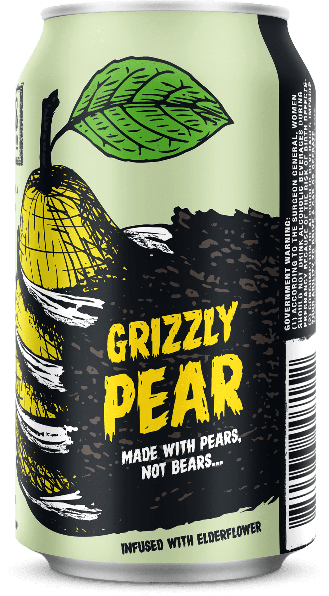 Grizzly Pear Cider Can Artwork PNG Image