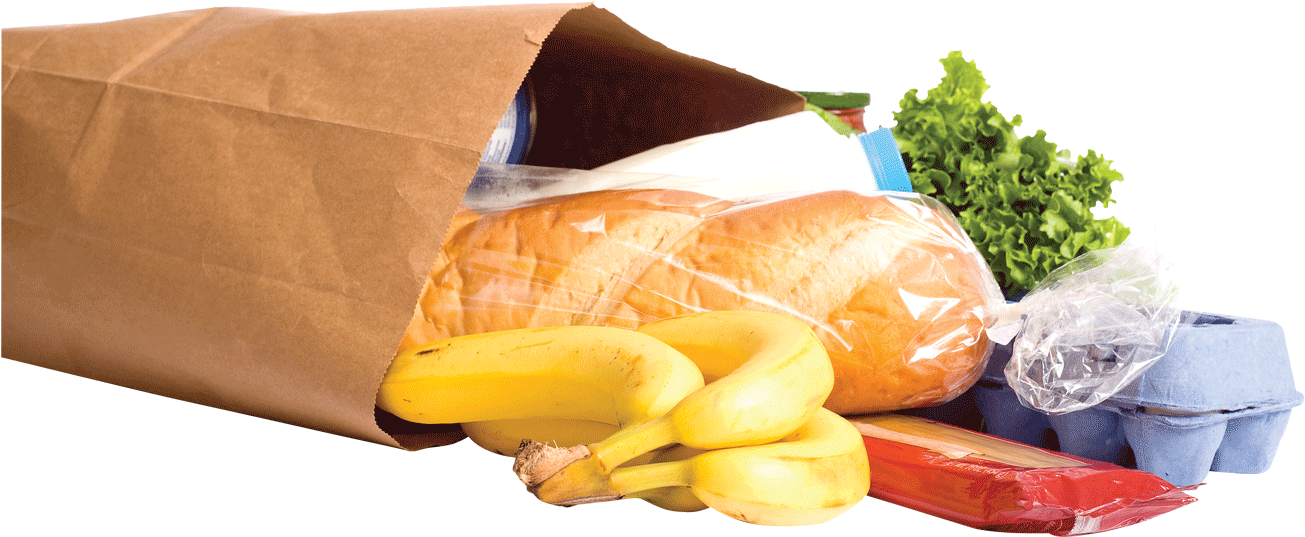 Grocery Bag With Fresh Food Items PNG Image