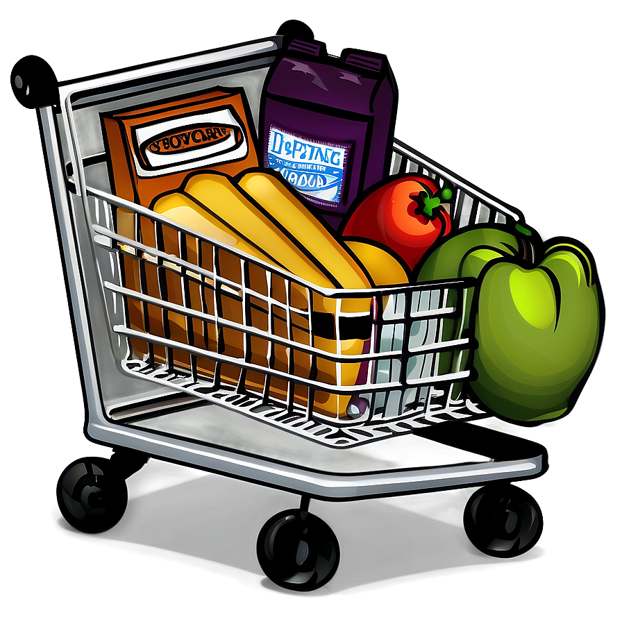 Grocery Cart Clipart Png 06282024 PNG Image