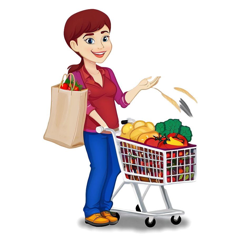 Grocery Cart Outline Png 06282024 PNG Image