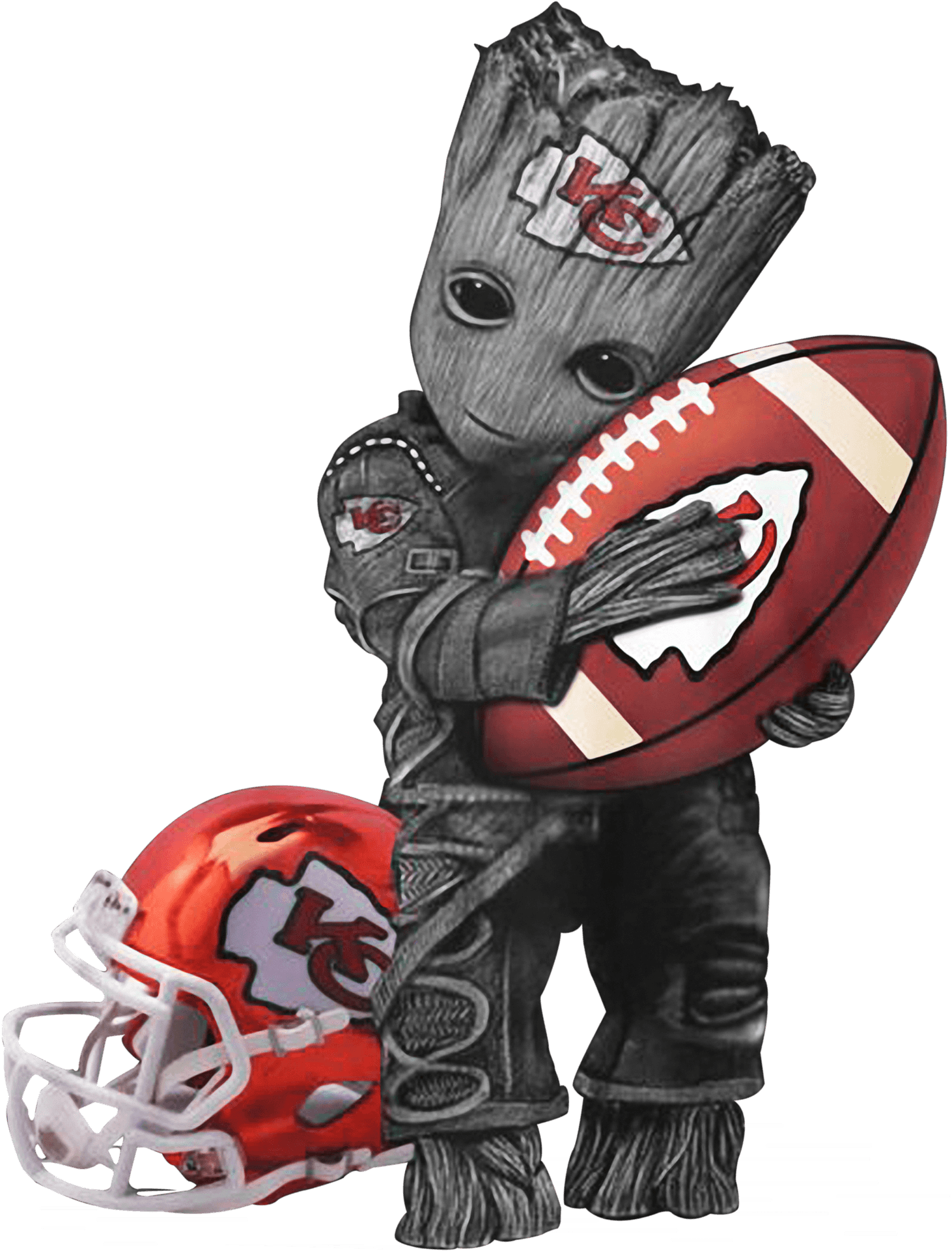 Groot Kansas City Chiefs Fan PNG Image