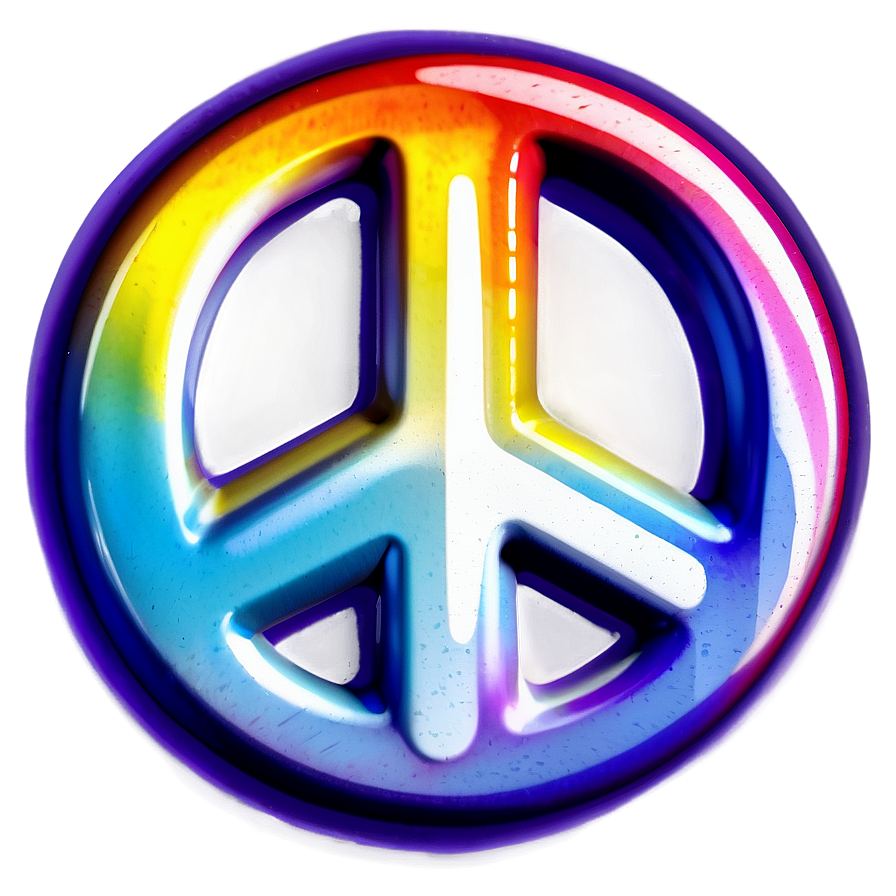 Groovy Pop Peace Sign Png 06242024 PNG Image