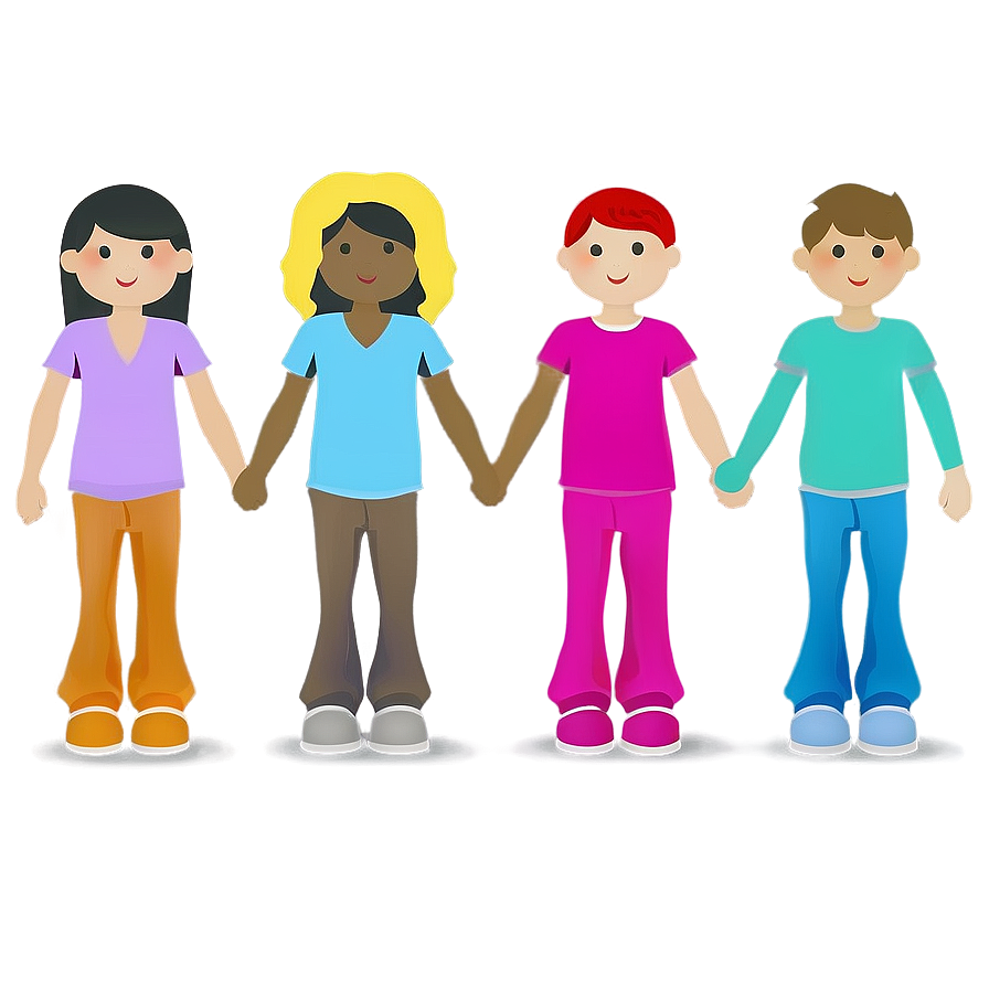 Group Of People Holding Hands Png Jqo PNG Image