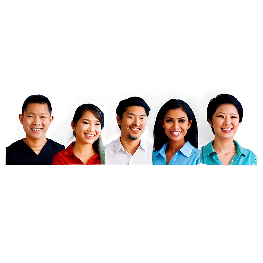 Group Of People Smiling Png Paq PNG Image