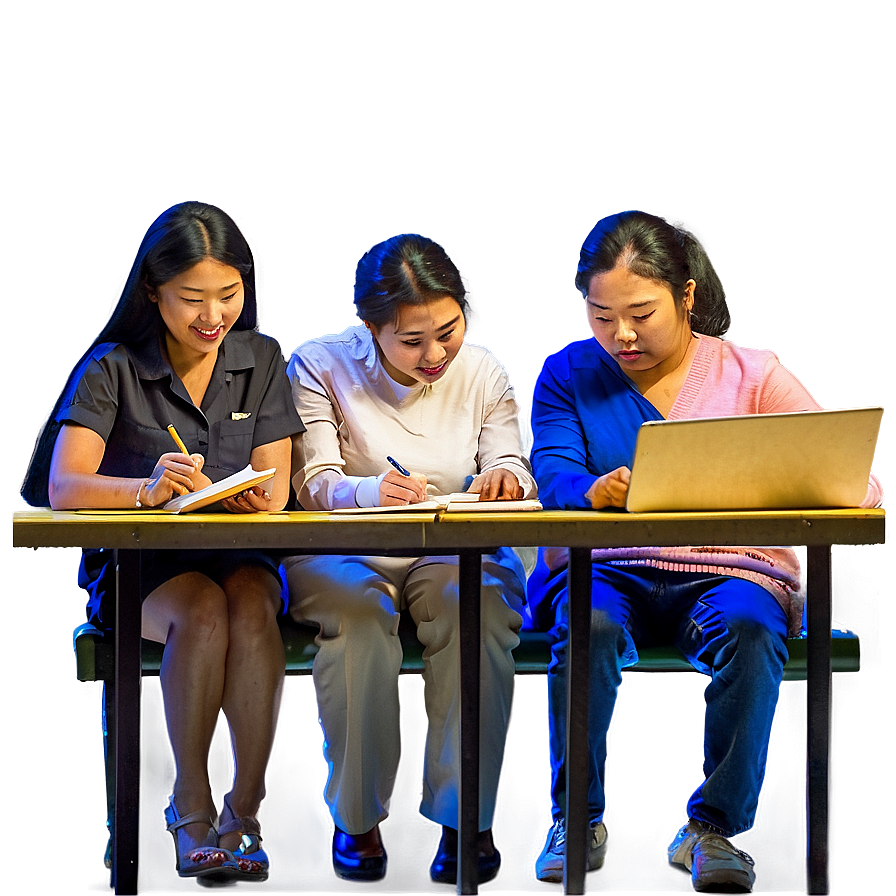 Group Of People Studying Png Wmp PNG Image