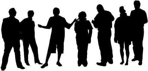 Group Silhouette Diverse People PNG Image