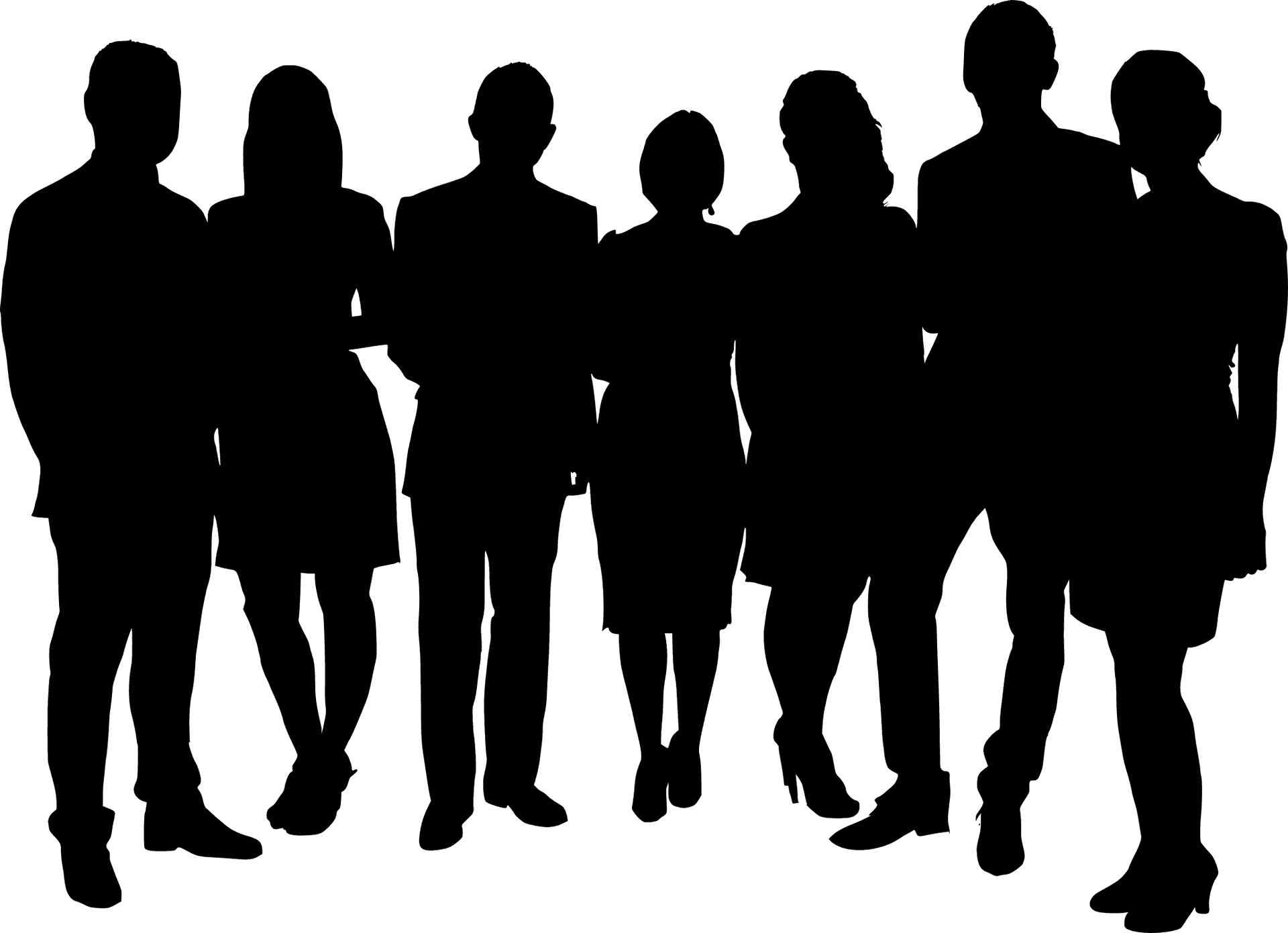 Group Silhouette Professional Team PNG Image