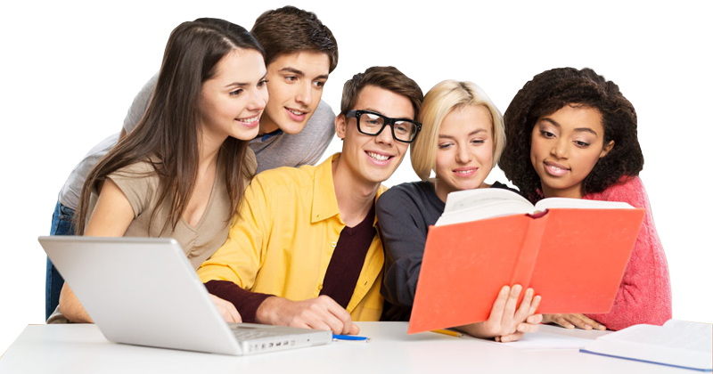 Group Study Session Students PNG Image