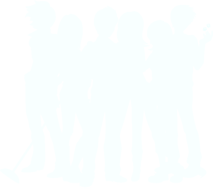 Groupof Friends Silhouette PNG Image