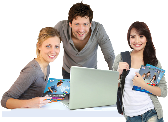 Groupof Students Using Laptop PNG Image