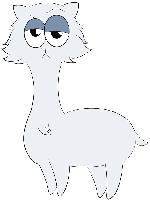 Grumpy Cartoon Cat PNG Image