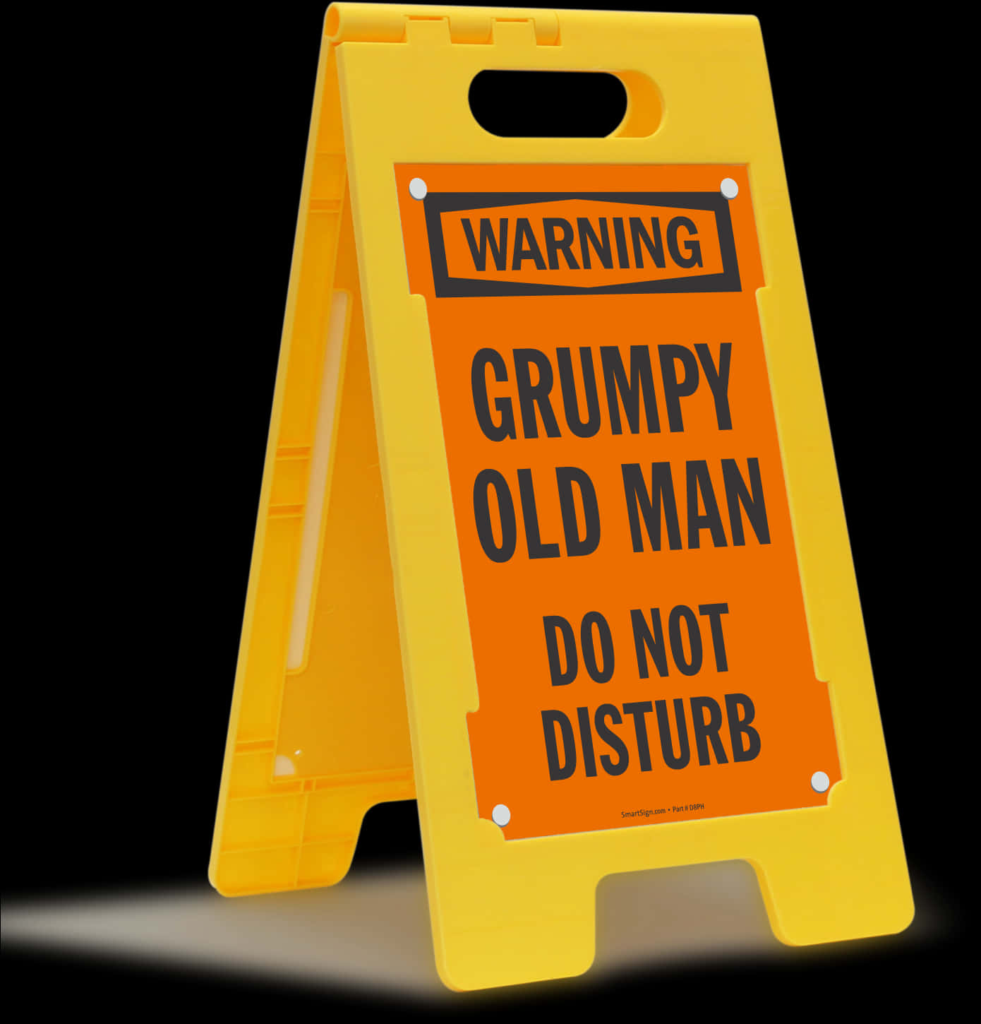 Grumpy Old Man Warning Sign PNG Image