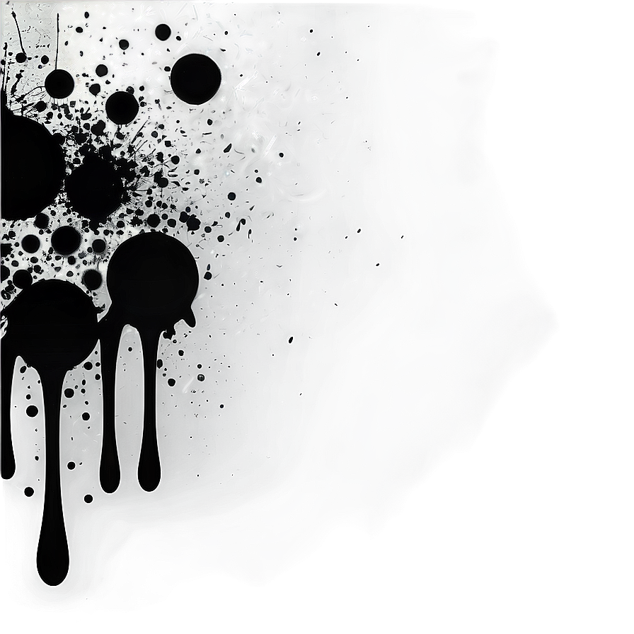 Grunge Black Splatter Art Png 51 PNG Image