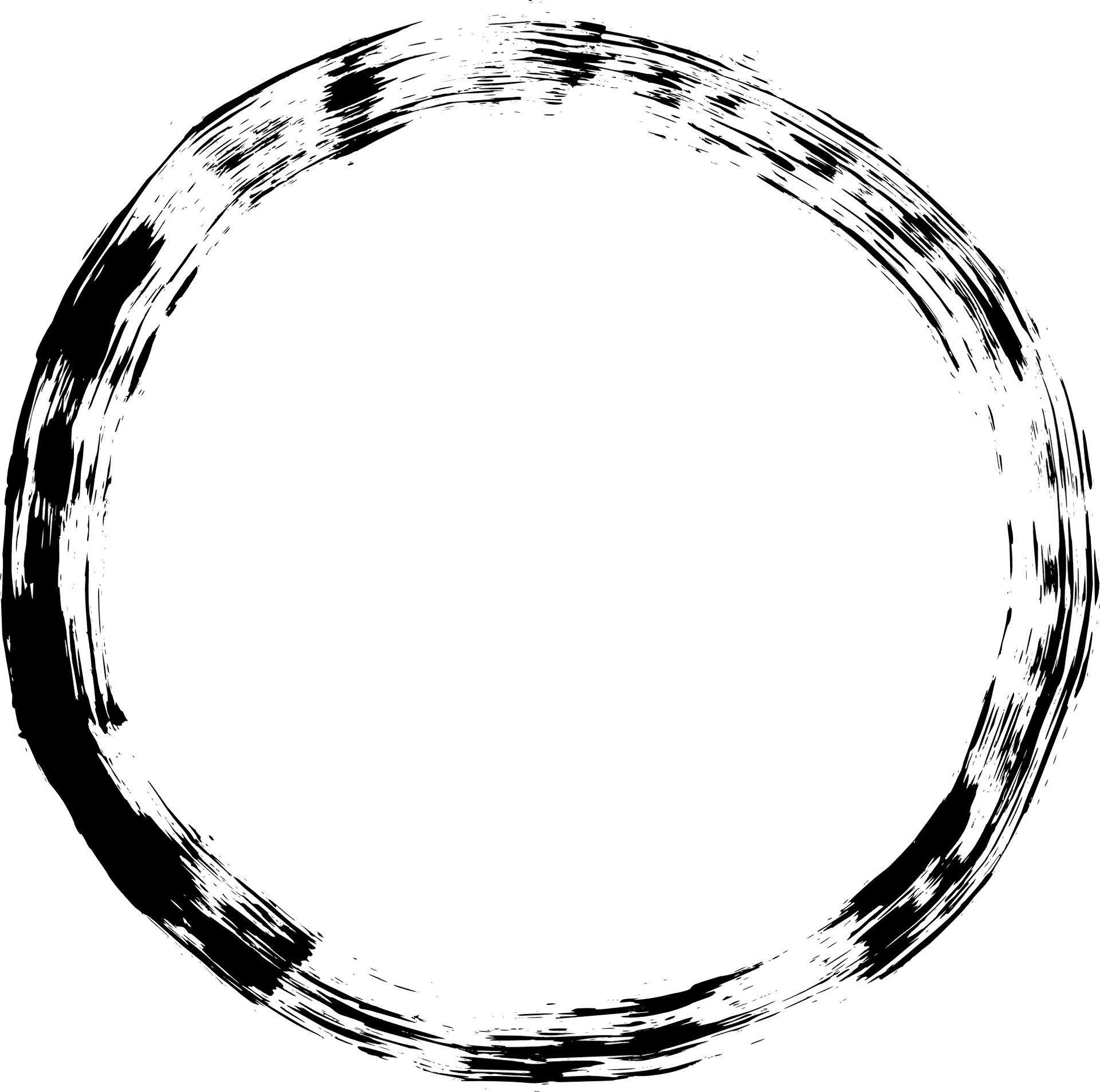 Grunge Brush Stroke Circle.png PNG Image