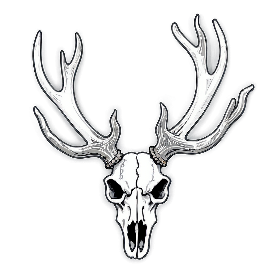 Grunge Deer Skull Png Njq94 PNG Image