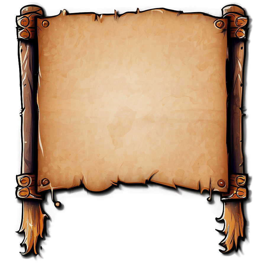 Grunge Old Scroll Banner Png Pbm PNG Image