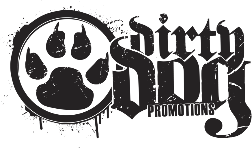 Grunge Style Dirty Dog Promotions Logo PNG Image