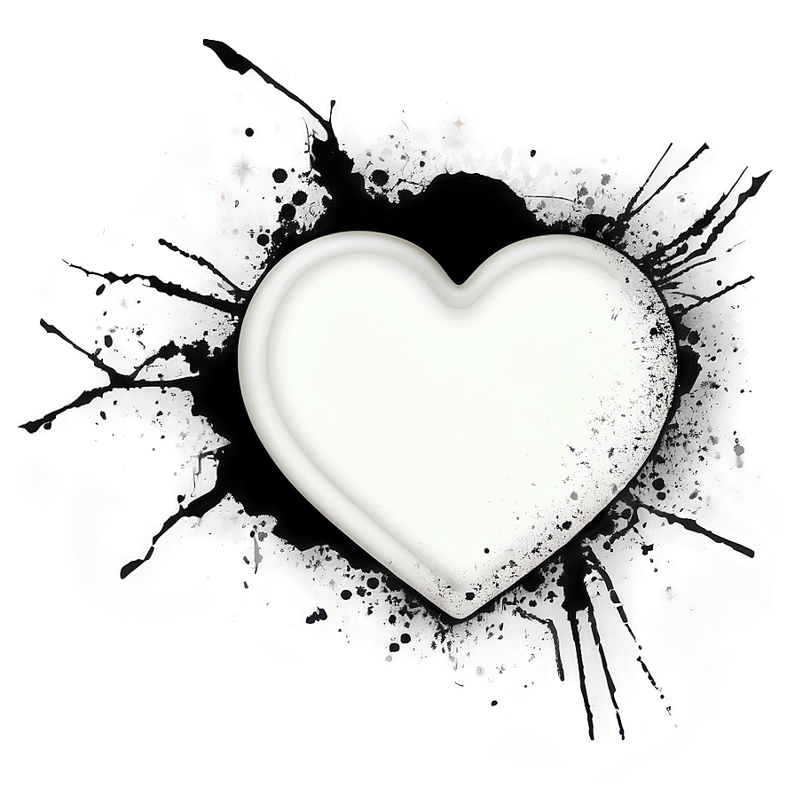 Grunge White Heart Png 05232024 PNG Image