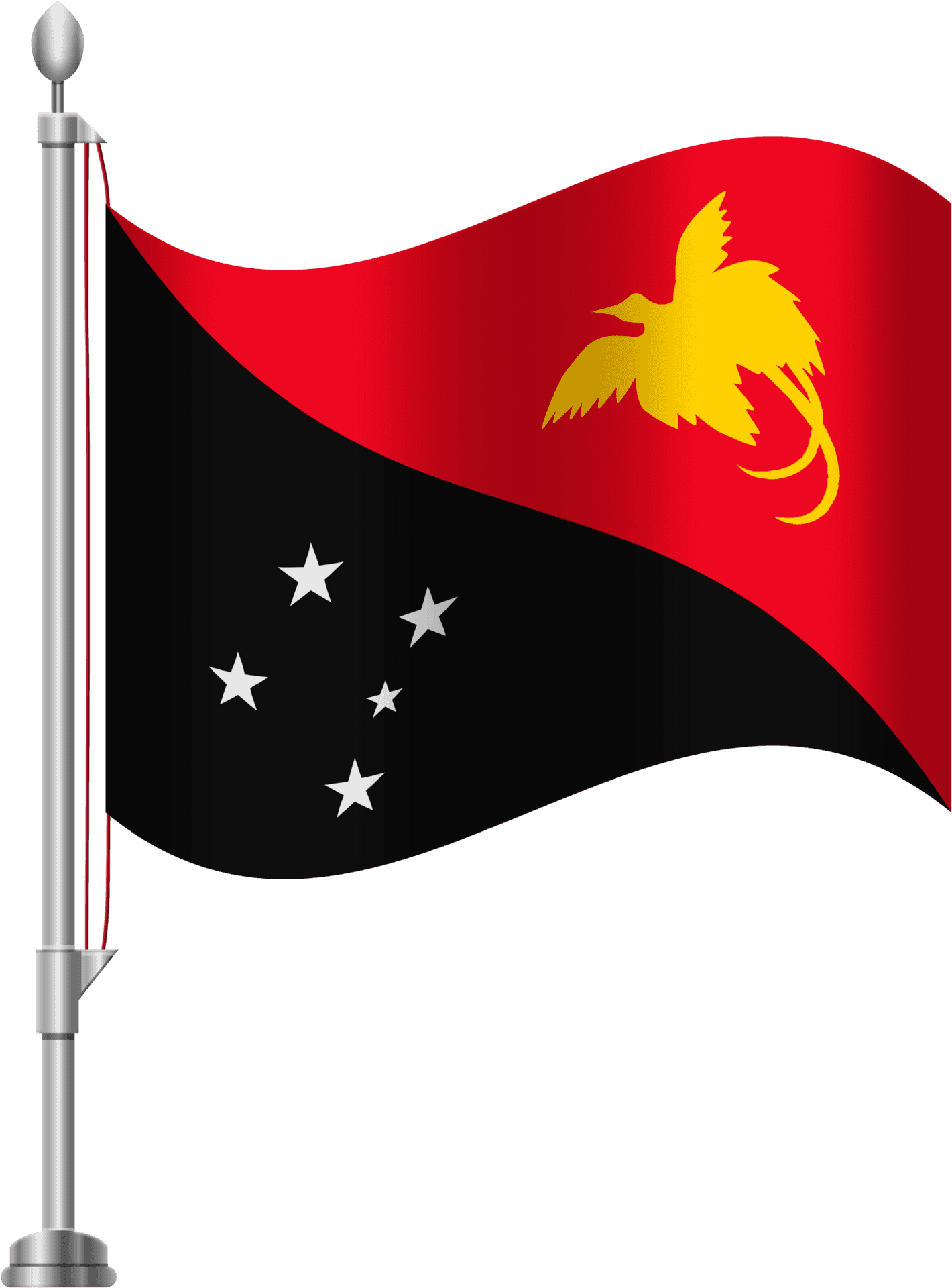 Guam Flag Waving Illustration PNG Image