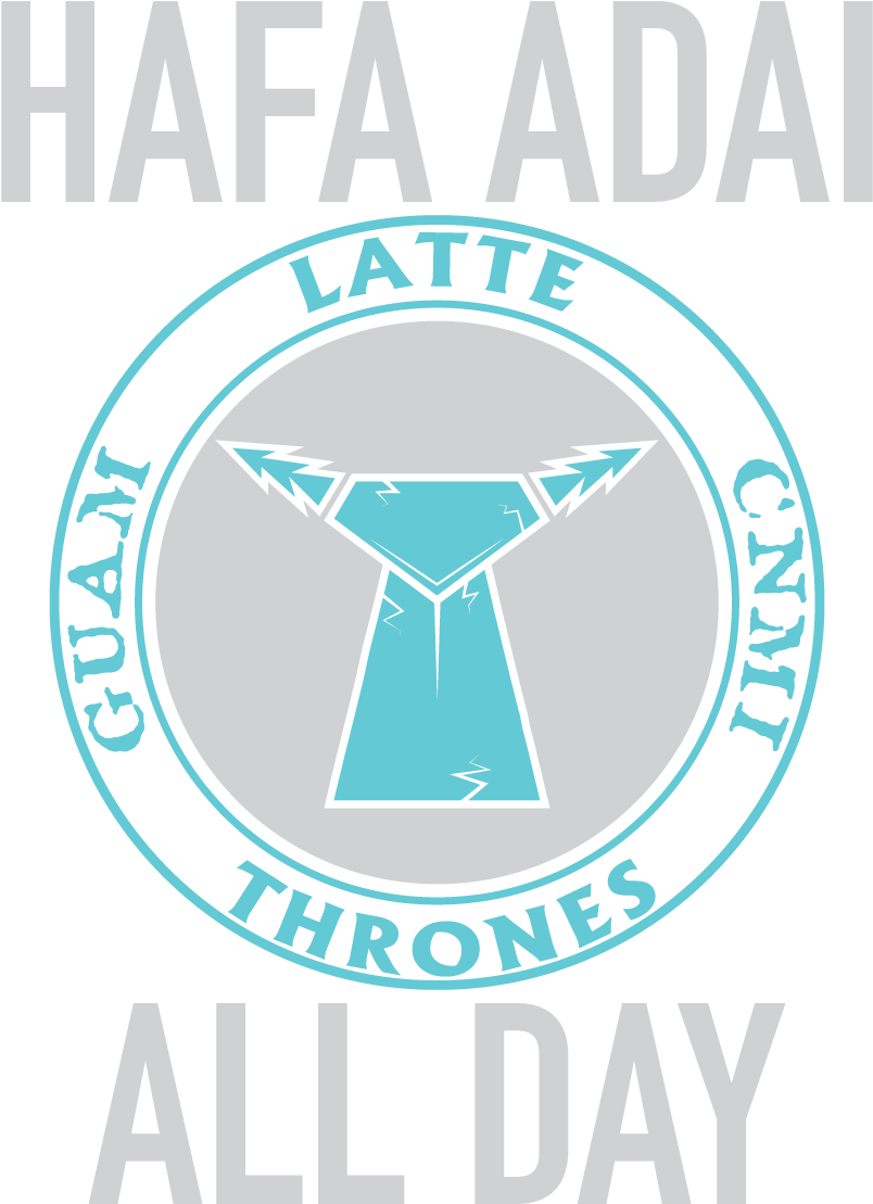 Guam Hafa Adai Latte Stone Graphic PNG Image