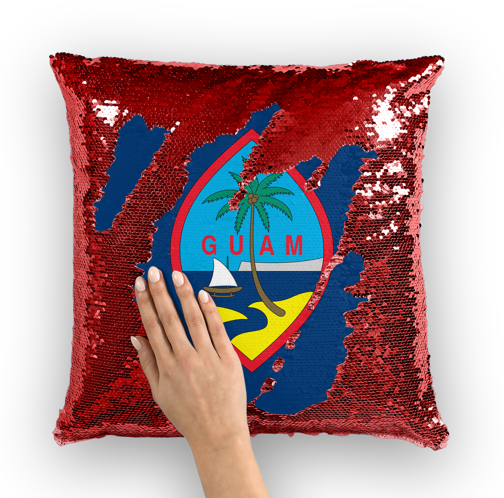 Guam Sequin Pillowwith Hand PNG Image