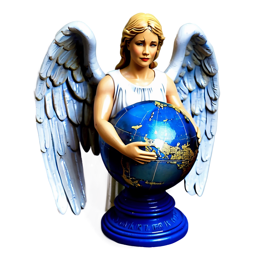 Guardian Angel Holding Globe Png Upq36 PNG Image