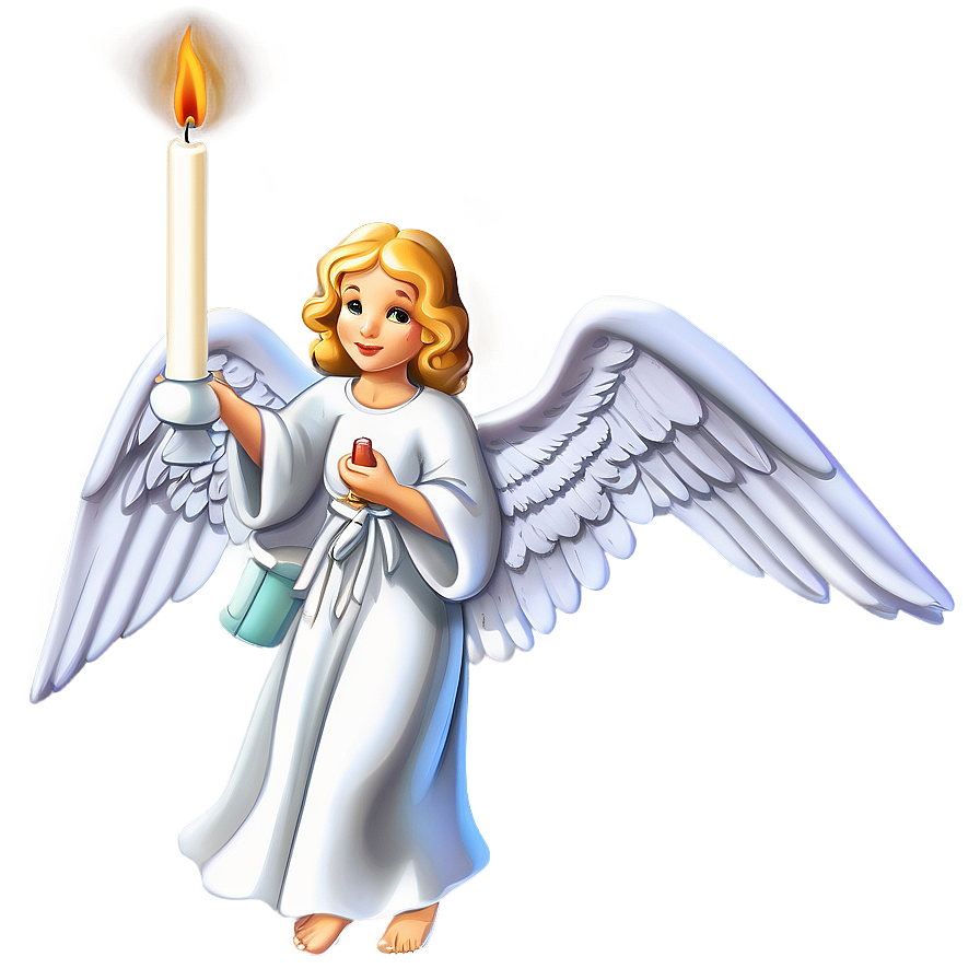 Guardian Angel With Candle Png Htp63 PNG Image