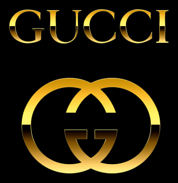 Gucci Golden Logo Design PNG Image