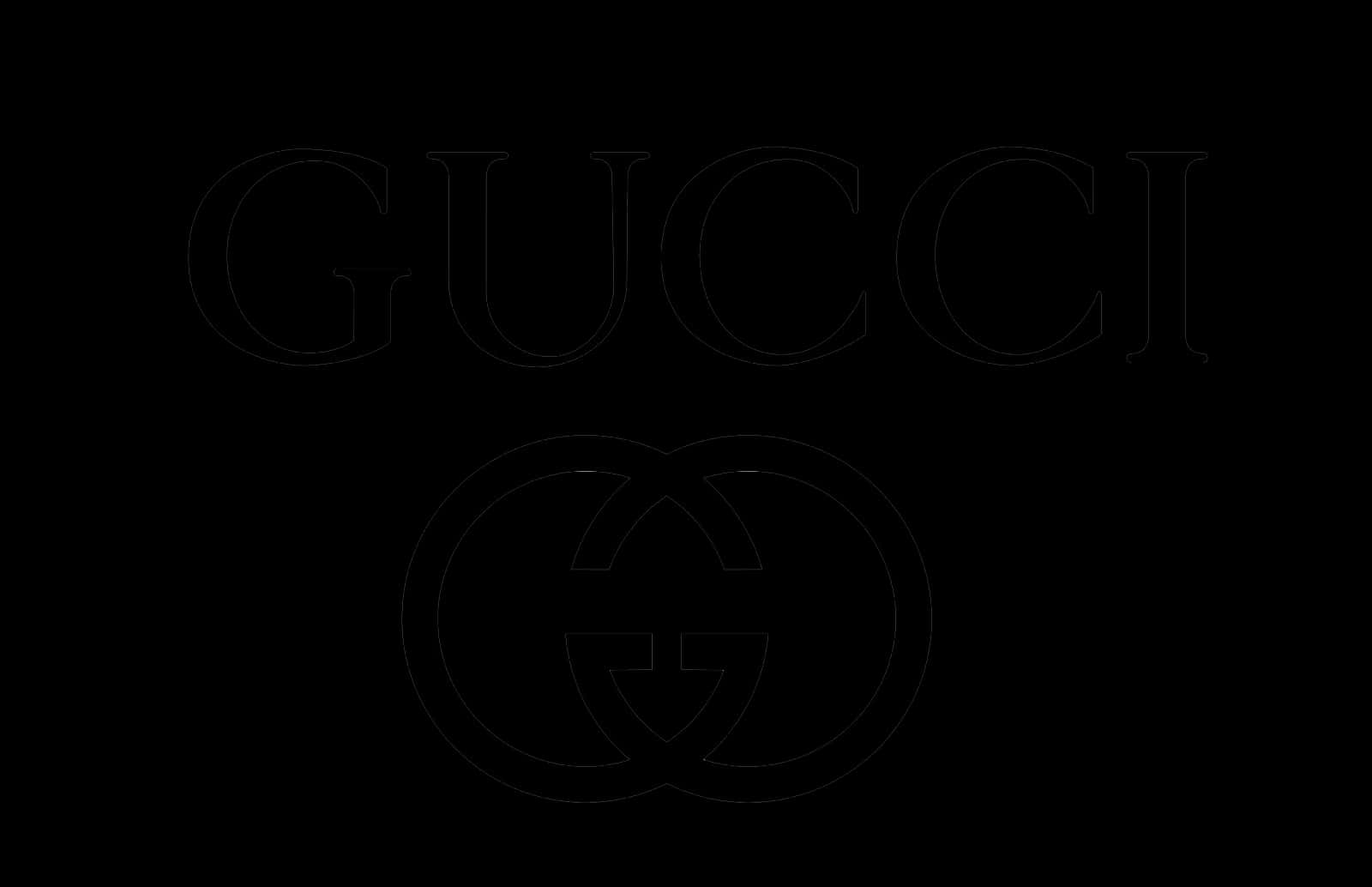 Gucci Logo Black Background PNG Image