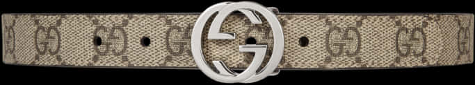 Gucci Signature Leather Beltwith Interlocking G Buckle PNG Image