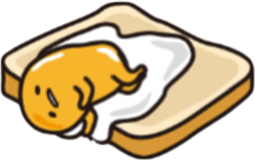 Gudetama Lazy Eggon Toast PNG Image