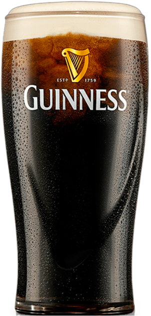 Guinness Beer Glass Full PNG Image